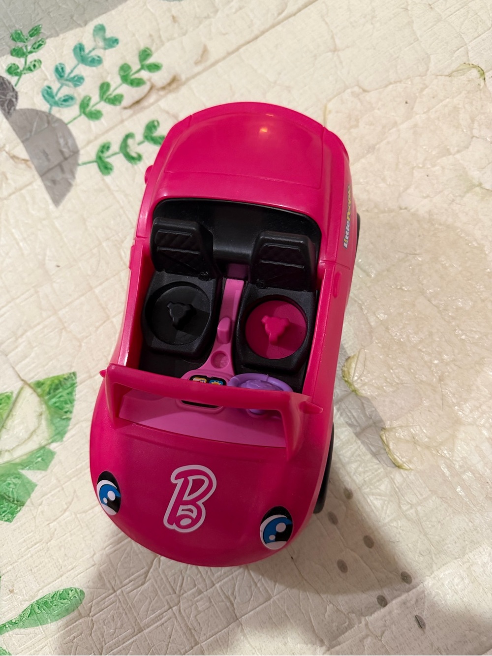 Bright Pink Kids Convertible Toy Car